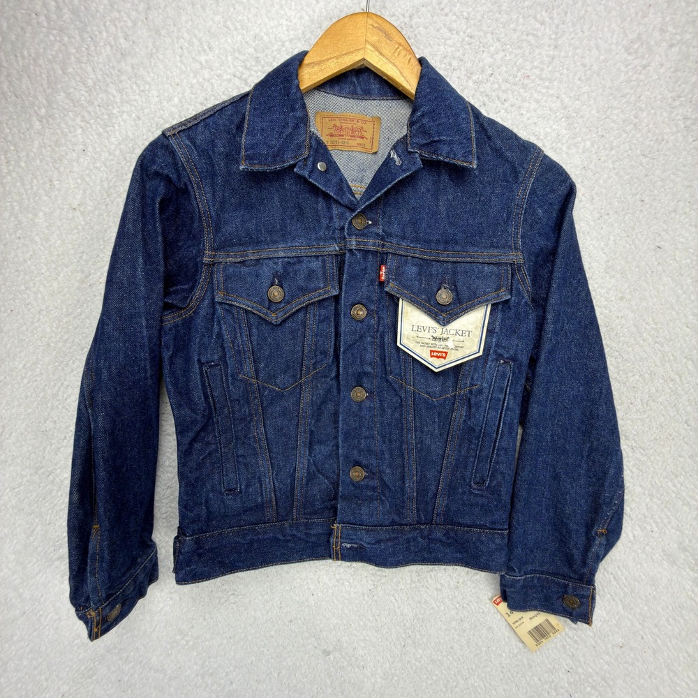 Vintage Levis Kids Trucker Jacket Blue Denim 70706-0216 Size 14 NWT NOS USA